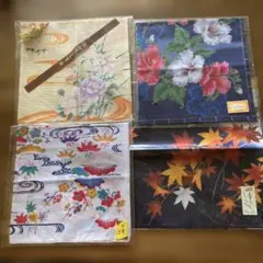 新品　花柄 和風 ハンカチ 5枚セット