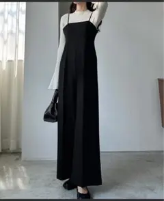 [即購入可]Louere ハイウェストサロペットパンツ　S