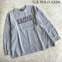 U.S. POLO ASSN. ロゴ刺繍 クルーネック スウェット トレーナー