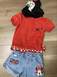 Babydollミニーマウス パーカー&デニムショートパンツ セット