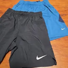 Nike Dryfit 半ズボン 黒 青 子供用2枚身長150～160cm