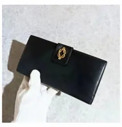 廃盤品 GUCCI オールドグッチ 本革 長財布 ブラック