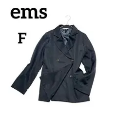 【ems】エムズエキサイト　テーラードジャケット　F　ブラック　黒　羽織り