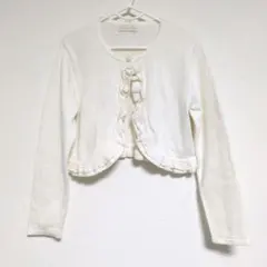 キャサリンコテージ　白　カーディガン　130cm