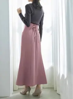 COCODEAL レースアップハイウエススカート