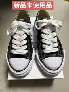 Maison MIHARA YASUHIROピーターソンレザースニーカーブラックのサムネイル