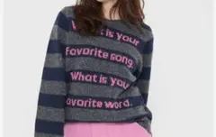 ストライプニットセーター 長袖