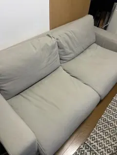 無印良品　2人掛けファブリックソファ　クリーム　生成り 無印良品 2人掛けファブリックソファ クリーム 生成り