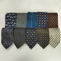 ネクタイまとめ売り10本セット 多様なデザイン SILK100%