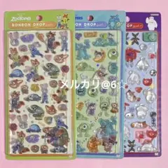 ディズニー ズートピア モンスターズインク ベイマックス ボンボンドロップシール