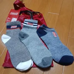 Coleman ソックス 25-27cm 3足セット袋付き