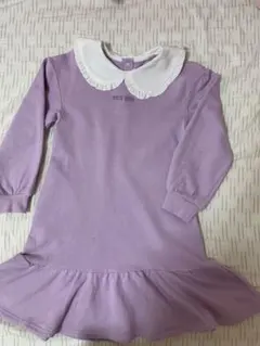 mezzo piano ラベンダー フリル付きワンピース 140