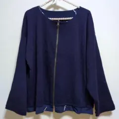 ノーカラー ブルゾン