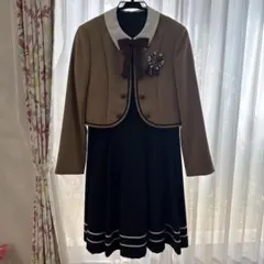 フォーマルドレス セーラー襟 ベージュ ネイビー