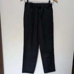 ネイビー ストライプ ゴムウエスト パンツ