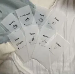 貯金リフィル　項目タイプ　黒　無印パスポートケースセリア6リングファスナケース