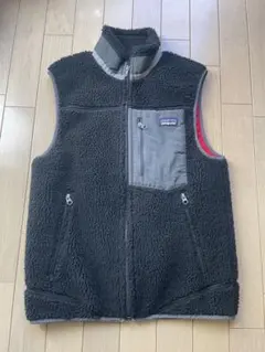 Patagonia フリースベスト レトロXベスト　ブラックxグレーXS
