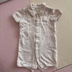 COMME CA ISM チェック柄ロンパース