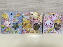 【国内正規品】おはじきシールフレークなっとうちゃん＋フワフワらびちゃん×2