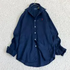 22SS✨極美品✨ラルフローレン 長袖シャツ 麻100 BD 大きいサイズ 3L
