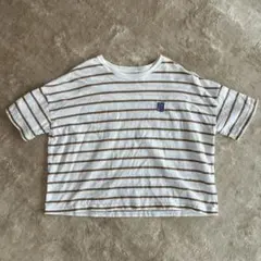 ROXY ボーダー 半袖Tシャツ ホワイト ブラウン S