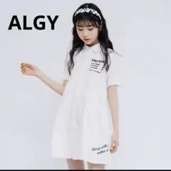 ALGY ティアードシャツワンピース　ホワイト　XS(140cm)