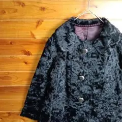 【訳あり】　毛皮コート　ファーコート　リアルファー　本毛皮　高級感　ショート丈