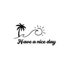 M-070　サーフ　ステッカー Have a nice day　ヤシの木 アロハ