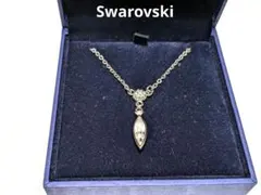 極美品　スワロフスキー　パヴェ　クリスタル　ネックレス　シルバー　箱付き