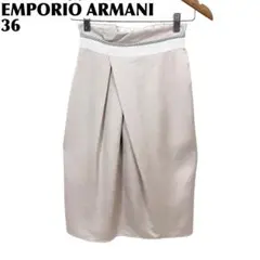 【美品】 EMPORIO ARMANI タイトスカート 36 ピンクベージュ無地のサムネイル