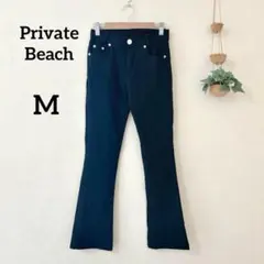 プライベートビーチ ブラックブーツカットデニム M シンプル スタイリッシュ