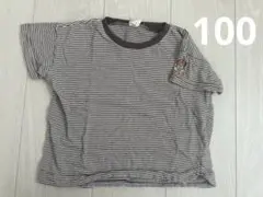 しまむら　ミニーマウス ボーダー 半袖Tシャツ