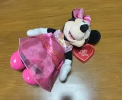 ディズニー　バレンタインナイト　ミニー　ぬいぐるみバッチ　Disney