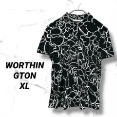 WORTHINGTON 花柄 半袖シャツ XL ストレッチ