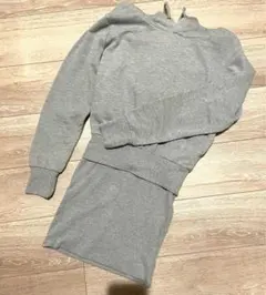 GYDA BIGカットドッキングスウェットパーカー ワンピース