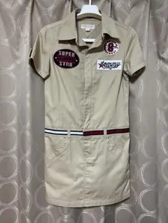 Tommy Jeans 半袖ワンピース ベージュ