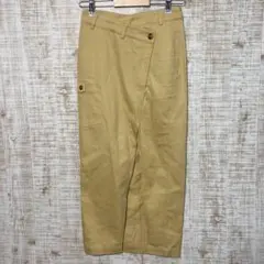 H&M　レディース　タイトスカート　ロング　ベージュ　前スリット　s115h32