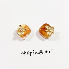 2099 ） カボション ニュアンス レジン ピアス イヤリング - メルカリ