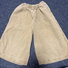 コーデュロイ ベージュ ワイドパンツ
