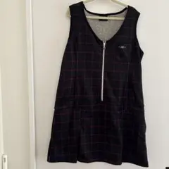 Kolwin ノースリーブワンピース L 黒と赤のチェック