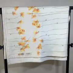 【難あり】NINA RICCI 花柄ブランケット 綿100％