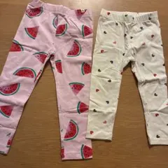 baby gap スイカ柄・ハート柄レギンス 2点セット