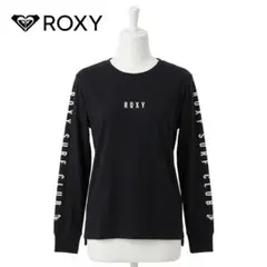 ROXY ロキシー ロンT SURF CLUB 袖ロゴ チャコール Sサイズのサムネイル