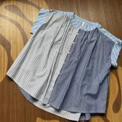 ディニテコリエ　ストライプ 半袖シャツ