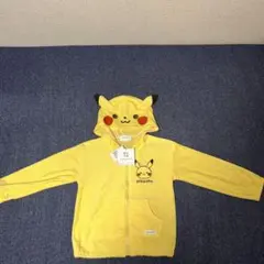 【新品タグ付き】モンポケ ピカチュウパーカー サイズ110 ポケモン 黄色