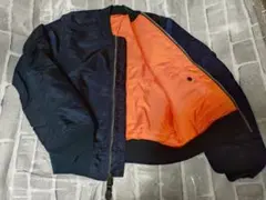 【極美品】【Lサイズ】【希少ネイビー】【アルファ】【MA-1】紺色