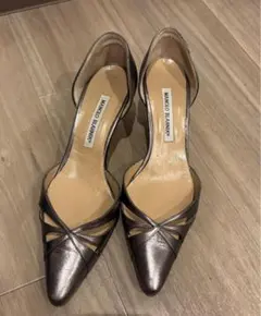 Manolo Blahnik メタリック パンプスのサムネイル