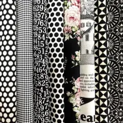 ブラック系カットクロス8枚セット moda Quilt Gate