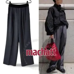 美品 MACHATT マチャット ギンガムチェック ワイドパンツ イージー