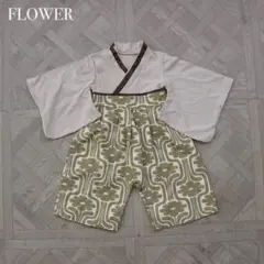semon PATTERN HAKAMA ROMPERS 70㎝　ベビー袴